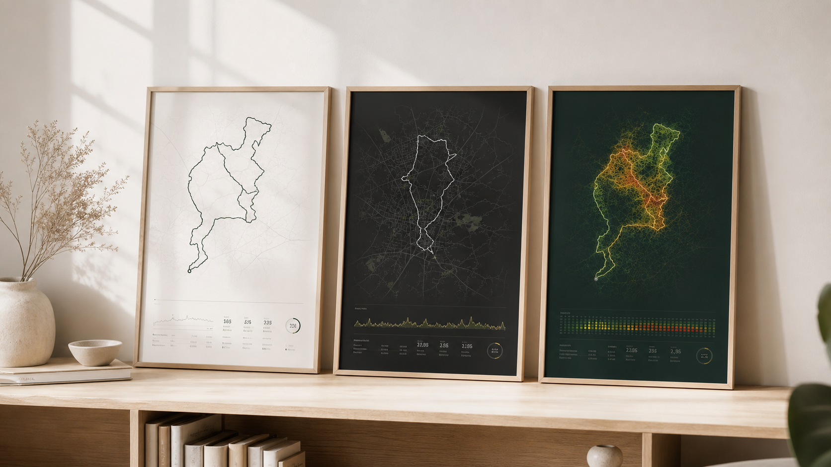 Ryškių dviračio maršruto plakatų maketas